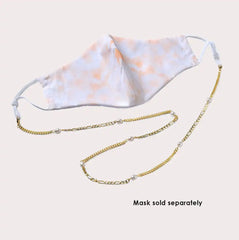 Mask Chain Necklace - 5mm Mixed Pearl in Gold