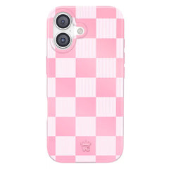 Pink Vibe Checkered iPhone Case